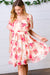 Peach Floral Chiffon Puff Sleeve Dress *online exclusive-[option4]-[option5]-Cute-Trendy-Shop-Womens-Boutique-Clothing-Store