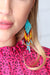 Teal Sunrise Beaded Pyramid Drop Earrings *online exclusive-One Size Fits All-[option4]-[option5]-Cute-Trendy-Shop-Womens-Boutique-Clothing-Store