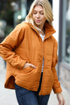 Eyes On You Butterscotch Quilted Puffer Jacket *online exclusive-[option4]-[option5]-Cute-Trendy-Shop-Womens-Boutique-Clothing-Store