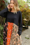 Floral Vertical Color Block Midi Dress *Online Exclusive*-[option4]-[option5]-Cute-Trendy-Shop-Womens-Boutique-Clothing-Store
