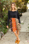 Floral Vertical Color Block Midi Dress *Online Exclusive*-[option4]-[option5]-Cute-Trendy-Shop-Womens-Boutique-Clothing-Store