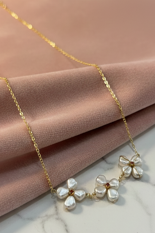 Can't Believe It Pearl Flower Necklace-[option4]-[option5]-Cute-Trendy-Shop-Womens-Boutique-Clothing-Store