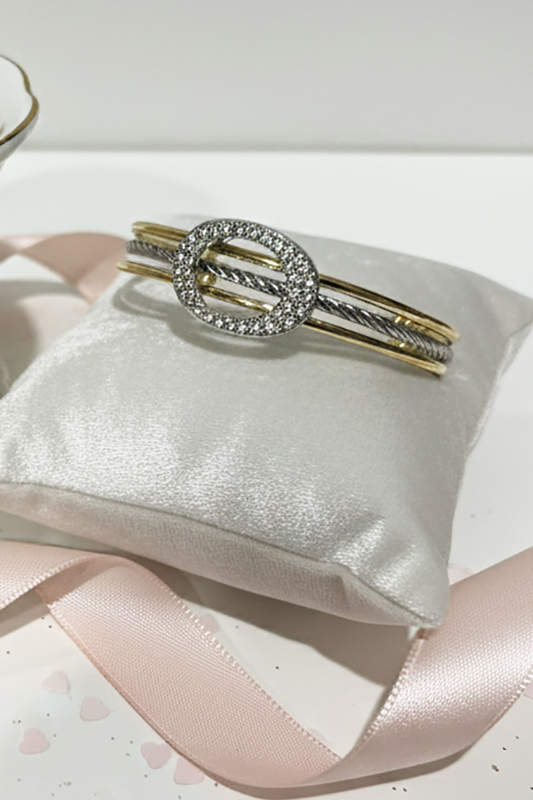 Main Character Two Tone & Pave Bracelet-[option4]-[option5]-Cute-Trendy-Shop-Womens-Boutique-Clothing-Store