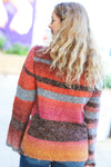 Going My Way Rust & Mustard Stripe Boucle Turtleneck Sweater *online exclusive-[option4]-[option5]-Cute-Trendy-Shop-Womens-Boutique-Clothing-Store