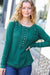 All I Need Hunter Green Contrast Stitch Henley Top *Online Exclusive-[option4]-[option5]-Cute-Trendy-Shop-Womens-Boutique-Clothing-Store