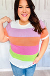 Get Started Lavender & Orange Stripe Jacquard Sweater Top *online exclusive-[option4]-[option5]-Cute-Trendy-Shop-Womens-Boutique-Clothing-Store
