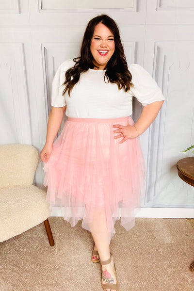 Feeling Femme' Blush Asymmetric Tiered Tulle Midi Skirt *online exclusive-[option4]-[option5]-Cute-Trendy-Shop-Womens-Boutique-Clothing-Store
