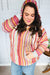 Be Bold Coral & Sienna Stripe Pullover Notched Neck Hoodie *online exclusive-[option4]-[option5]-Cute-Trendy-Shop-Womens-Boutique-Clothing-Store