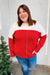 Festive Red & White Drop Shoulder Outseam Color Block Top *online exclusive-[option4]-[option5]-Cute-Trendy-Shop-Womens-Boutique-Clothing-Store