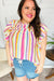Perfectly You Multicolor Striped Shirred Yoke Mock Neck Top *online exclusive-[option4]-[option5]-Cute-Trendy-Shop-Womens-Boutique-Clothing-Store