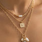 Triple The Fun Layered Pearl & Crystal Pendant Necklace