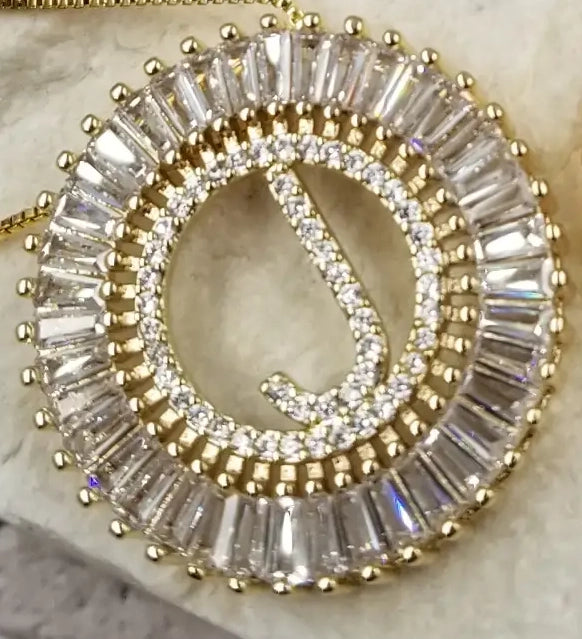 Radiant Gold Initial Necklace A - W-J-Cute-Trendy-Shop-Womens-Boutique-Clothing-Store