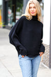 Lady In Black Ribbed Turtleneck Dolman Sweater *online exclusive-[option4]-[option5]-Cute-Trendy-Shop-Womens-Boutique-Clothing-Store