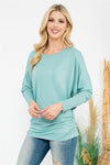Love the Look Mint Ruched Dolman Top *instore & Online-[option4]-[option5]-Cute-Trendy-Shop-Womens-Boutique-Clothing-Store