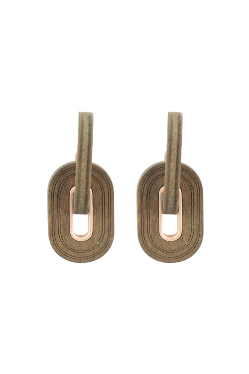 Bring on Style Brown Oval Hoop Earrings *Online & In Store*-[option4]-[option5]-Cute-Trendy-Shop-Womens-Boutique-Clothing-Store