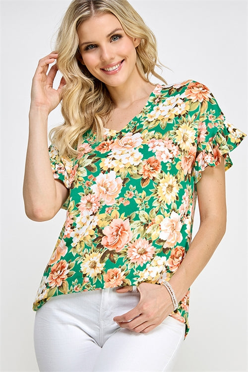 Picnic in the Park Green Floral Top-[option4]-[option5]-Cute-Trendy-Shop-Womens-Boutique-Clothing-Store