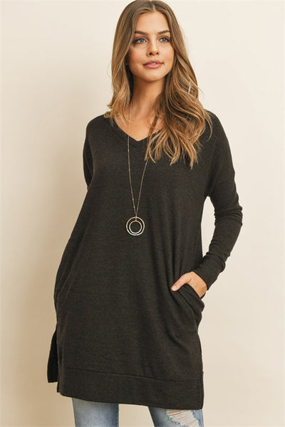 Makes Life Easy Long Tunic Top Black *instore & online-[option4]-[option5]-Cute-Trendy-Shop-Womens-Boutique-Clothing-Store