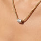 Sparkle on Lock Box Chain CZ Barrel Necklace