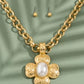 Chain-Link Pearl Cross Statement Necklace-Cute-Trendy-Shop-Womens-Boutique-Clothing-Store