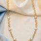 Pearl-fectly Classic Long Coin Pearl Link Chain Necklace