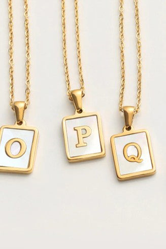 Gold Initial Tag Necklace A - W-O-[option4]-[option5]-Cute-Trendy-Shop-Womens-Boutique-Clothing-Store