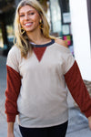 Oatmeal Textured Sweater Knit Cold Shoulder Top *online exclusive-[option4]-[option5]-Cute-Trendy-Shop-Womens-Boutique-Clothing-Store