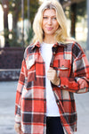 On My Way Up Rust Plaid Flannel Button Down Shacket *online exclusive-[option4]-[option5]-Cute-Trendy-Shop-Womens-Boutique-Clothing-Store