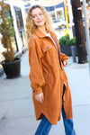 On Your Terms Camel Fleece Button Down Duster Jacket *online exclusive-[option4]-[option5]-Cute-Trendy-Shop-Womens-Boutique-Clothing-Store