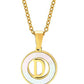 Mother of Pearl Initial Shell Pendant Necklace-D-[option4]-[option5]-Cute-Trendy-Shop-Womens-Boutique-Clothing-Store