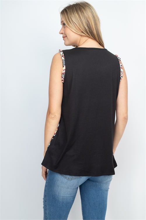 Walking the Beach V Neck Sleeveless Top Black *Online & In Store*-[option4]-[option5]-Cute-Trendy-Shop-Womens-Boutique-Clothing-Store