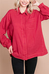 Paint the Town Red Button Up Top *instore & online-[option4]-[option5]-Cute-Trendy-Shop-Womens-Boutique-Clothing-Store