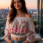 Road Trip Boho Embroidered Crop Top-[option4]-[option5]-Cute-Trendy-Shop-Womens-Boutique-Clothing-Store