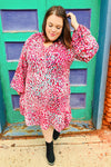Ruffles & Champagne Fuchsia Dot Tie V Neck Ruffle Dress *online exclusive-[option4]-[option5]-Cute-Trendy-Shop-Womens-Boutique-Clothing-Store