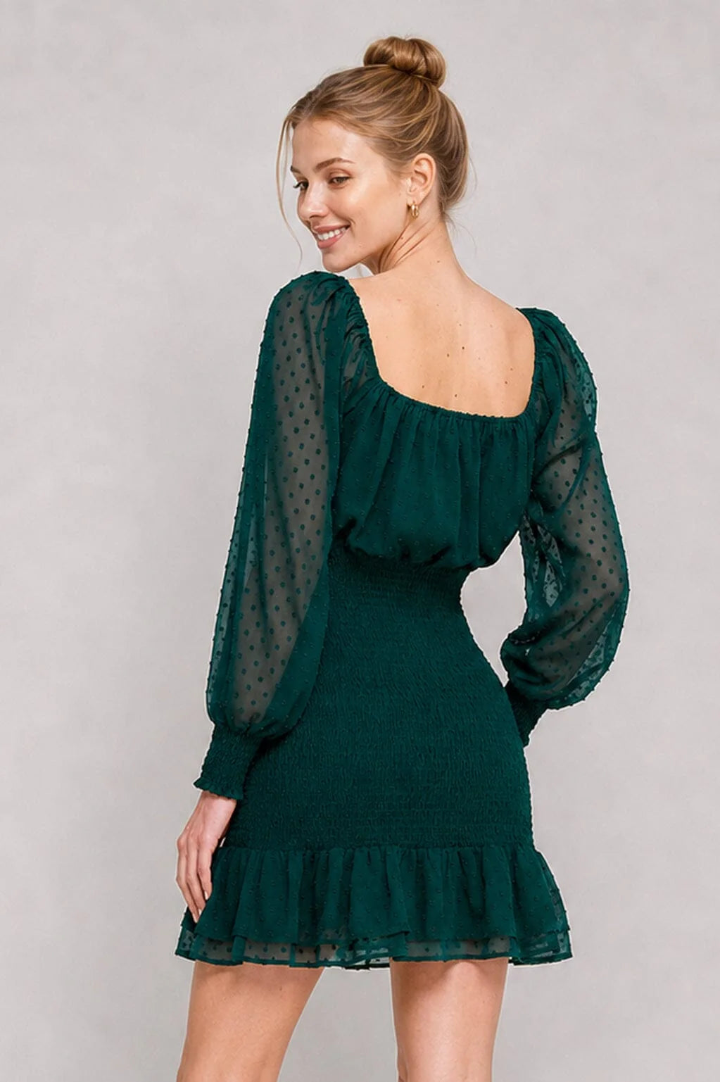 Midnight Romance Smocked Mini Dress-Cute-Trendy-Shop-Womens-Boutique-Clothing-Store