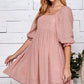 The Scarlett Swiss Dot Mini Dress Pink-Cute-Trendy-Shop-Womens-Boutique-Clothing-Store