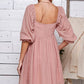 The Scarlett Swiss Dot Mini Dress Pink-Cute-Trendy-Shop-Womens-Boutique-Clothing-Store