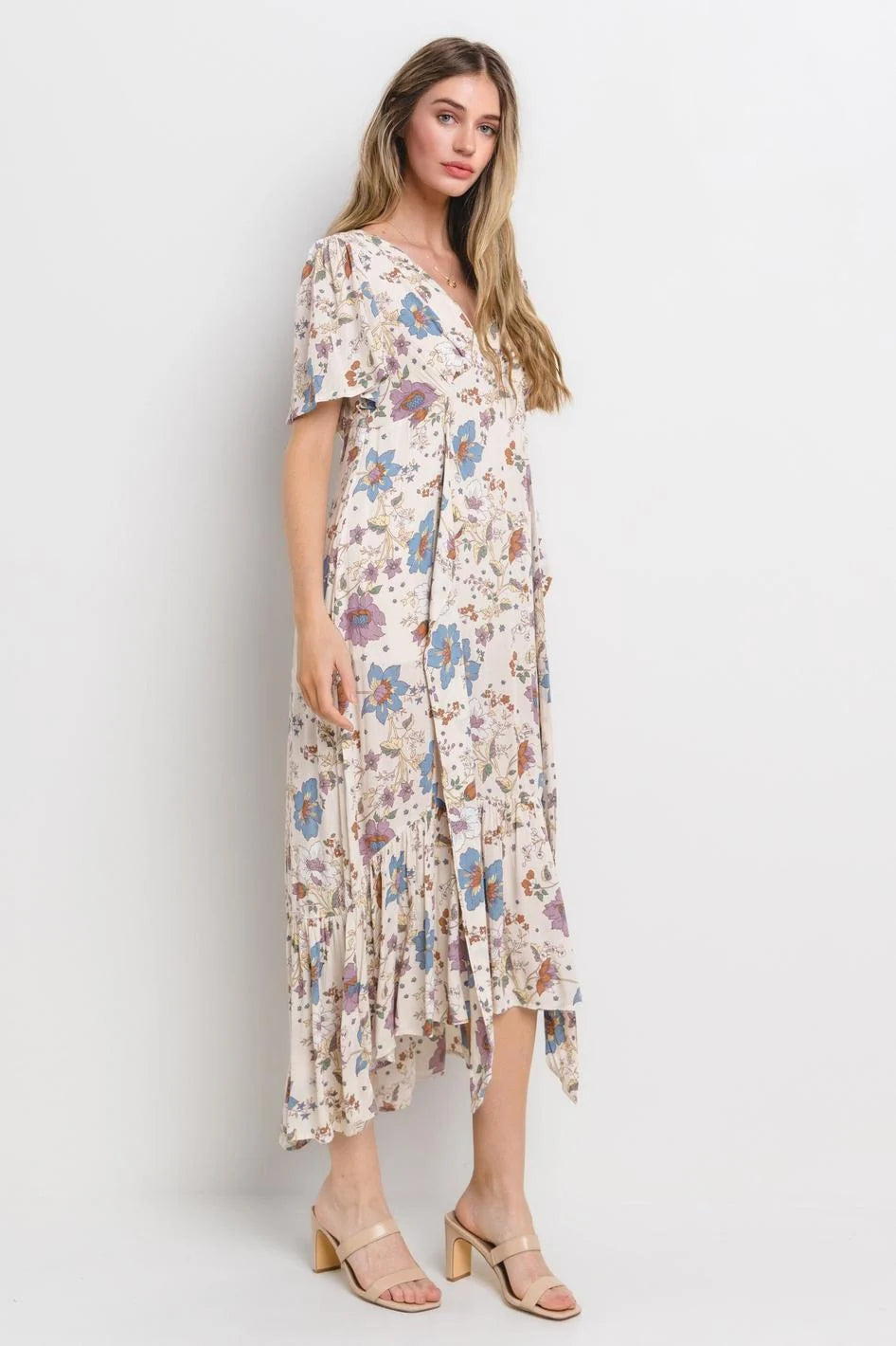 Blooming Romance V-Neck Floral Maxi Dress-Cute-Trendy-Shop-Womens-Boutique-Clothing-Store