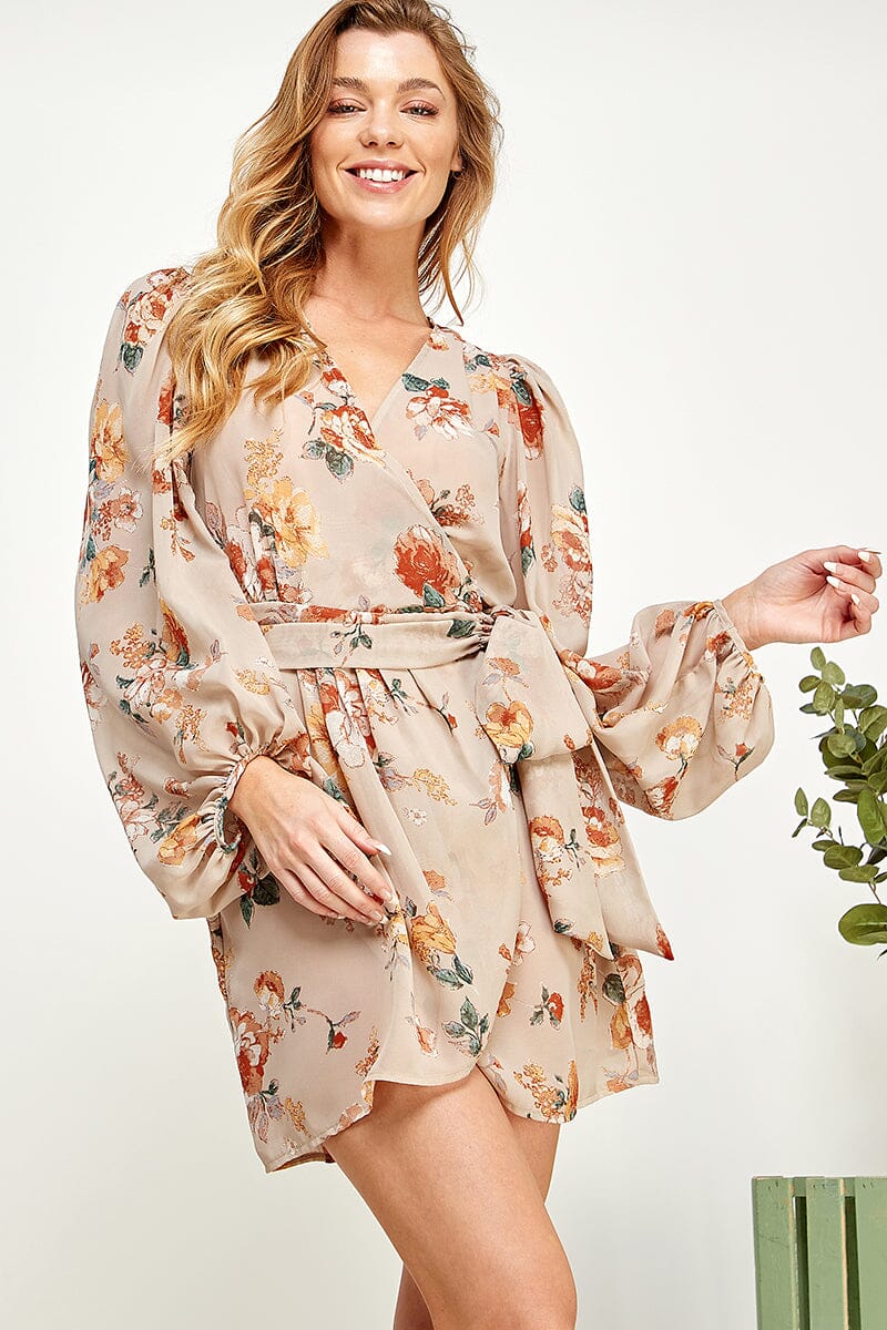 Enchanted Garden Self-Tie Mini Dress-Cute-Trendy-Shop-Womens-Boutique-Clothing-Store