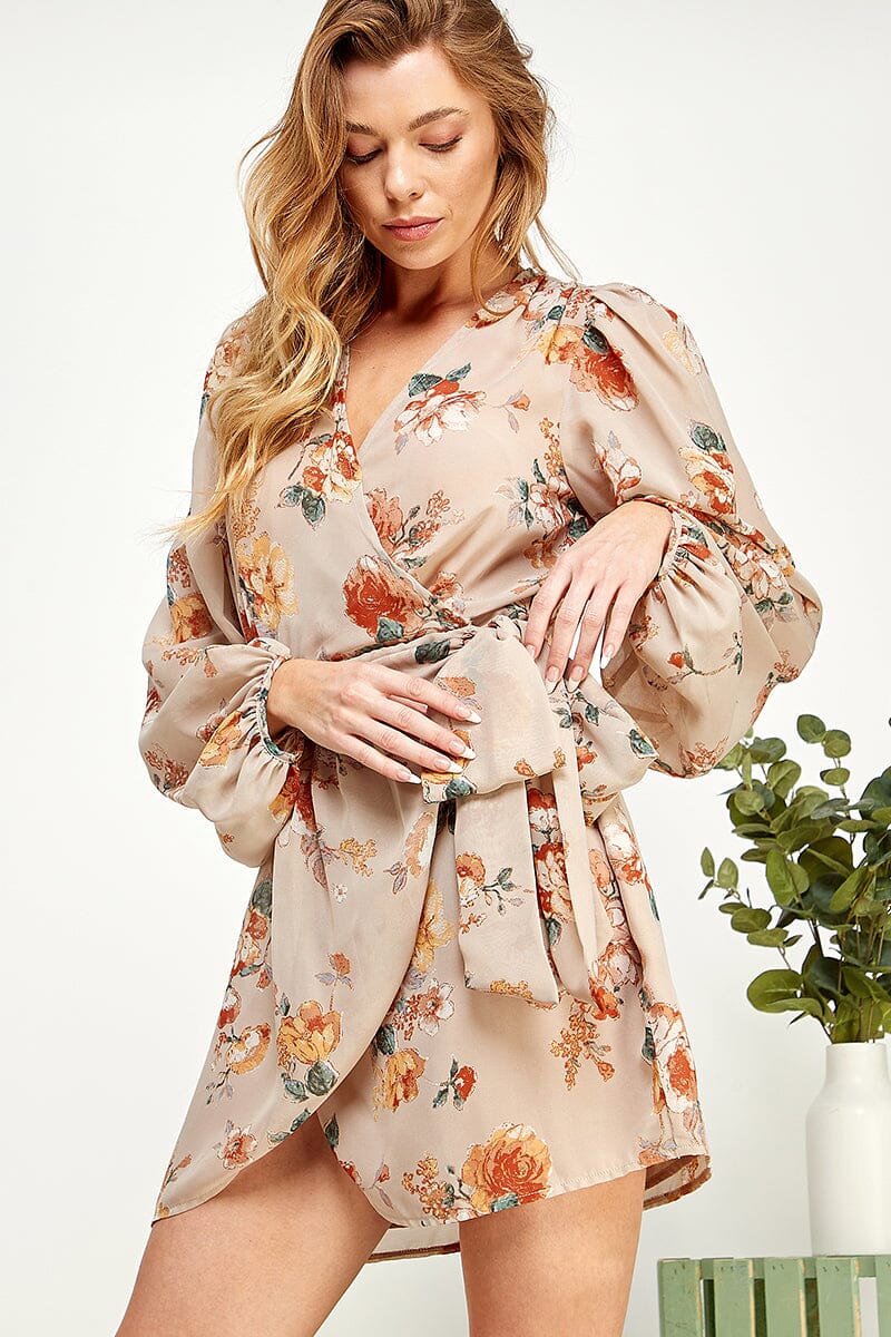 Enchanted Garden Self-Tie Mini Dress-Cute-Trendy-Shop-Womens-Boutique-Clothing-Store