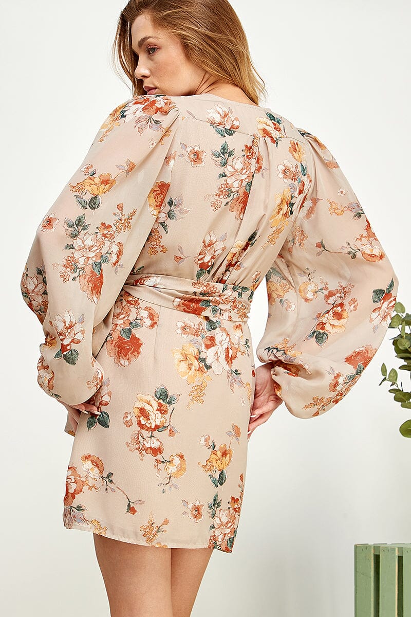 Enchanted Garden Self-Tie Mini Dress-Cute-Trendy-Shop-Womens-Boutique-Clothing-Store