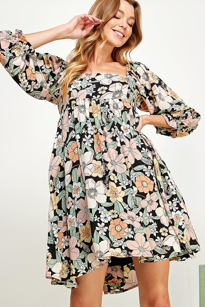 The Sunset Stroll Floral Tunic Dress-Cute-Trendy-Shop-Womens-Boutique-Clothing-Store