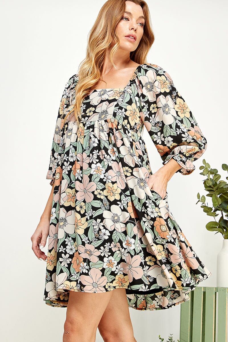 The Sunset Stroll Floral Tunic Dress-Cute-Trendy-Shop-Womens-Boutique-Clothing-Store