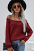 Save My Seat Off Shoulder Color Sweater Red-[option4]-[option5]-Cute-Trendy-Shop-Womens-Boutique-Clothing-Store