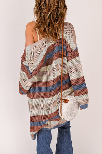 She Shed Evening Striped Long Cardigan-[option4]-[option5]-Cute-Trendy-Shop-Womens-Boutique-Clothing-Store