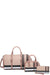 Sophistocated Traveler Three in One Bag Set Pink-Pink-[option4]-[option5]-Cute-Trendy-Shop-Womens-Boutique-Clothing-Store