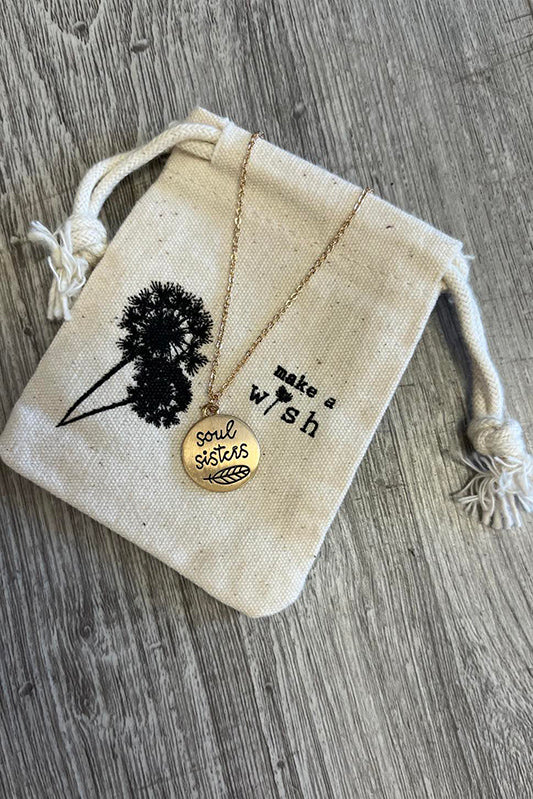 Soul Sisters by Make A Wish Necklace Gold-[option4]-[option5]-Cute-Trendy-Shop-Womens-Boutique-Clothing-Store