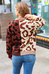 Taupe & Sepia Leopard Print Color Block Cardigan *online exclusive-[option4]-[option5]-Cute-Trendy-Shop-Womens-Boutique-Clothing-Store