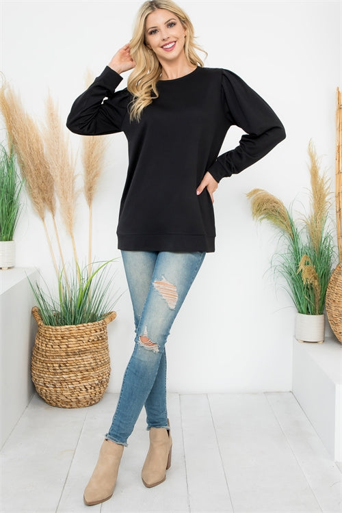 Traveling Lady Black Sweater Top *instore & online-[option4]-[option5]-Cute-Trendy-Shop-Womens-Boutique-Clothing-Store