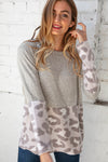 Two Tone Color Block Leopard Print Top *online exclusive-[option4]-[option5]-Cute-Trendy-Shop-Womens-Boutique-Clothing-Store