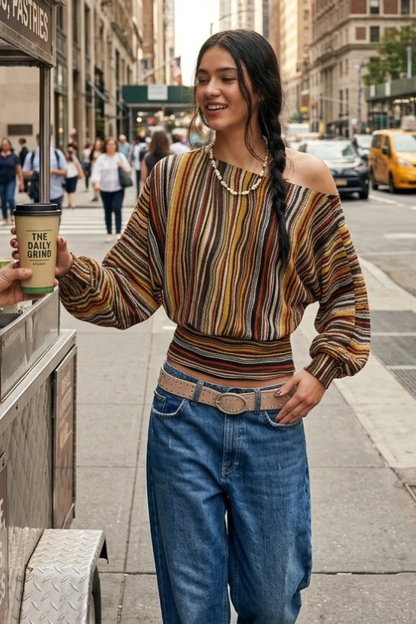 Retro Autumn Striped Knit Top-SMALL-Cute-Trendy-Shop-Womens-Boutique-Clothing-Store